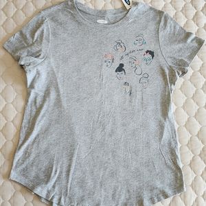 Women's Old Navy T-shirt, Gray, Short Sleeve, WOMEN DECAL